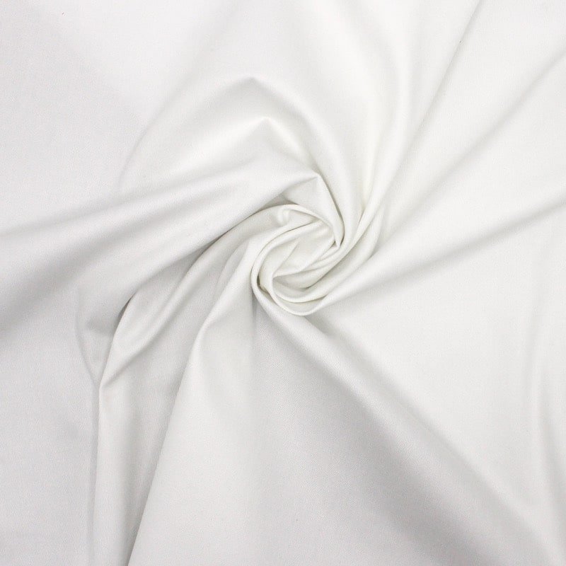 Gabardine cotton fabric - white 