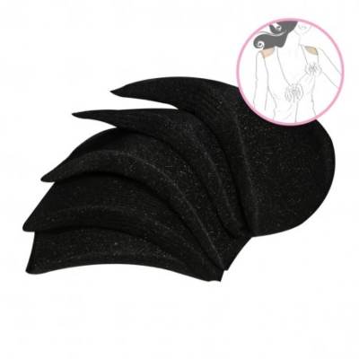 Straight covered shoulder pads - black