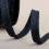 Flat tubular metallic braid trim - navy blue