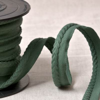 Piping cord with herringbone pattern - bottle green