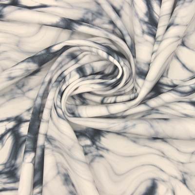 Fabric resembling lycra with pattern - white