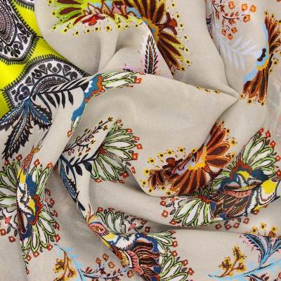 Printed viscose fabric - multicolored