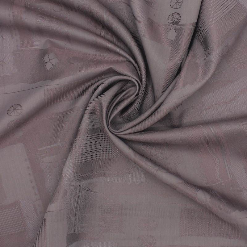 jacquard fabric with satin pattern - taupe