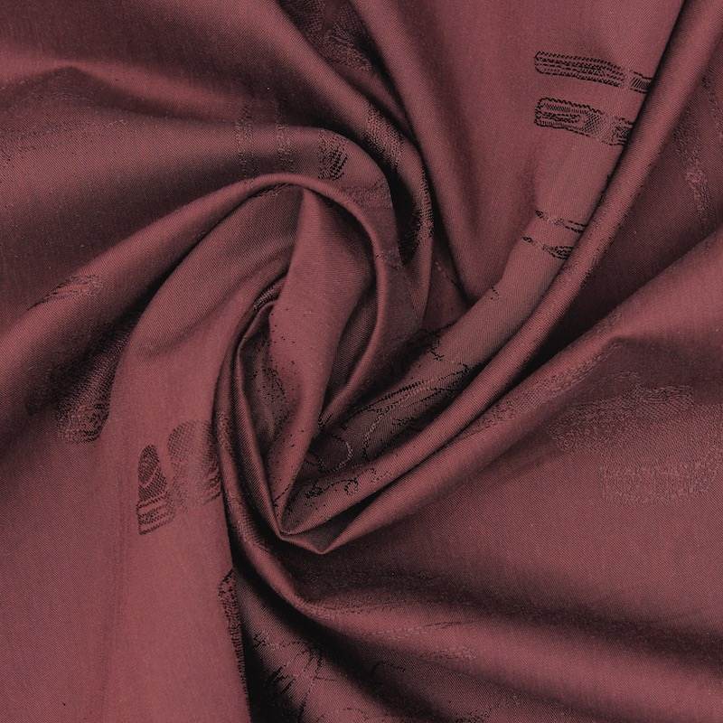 jacquard fabric with satin pattern - Burgundy