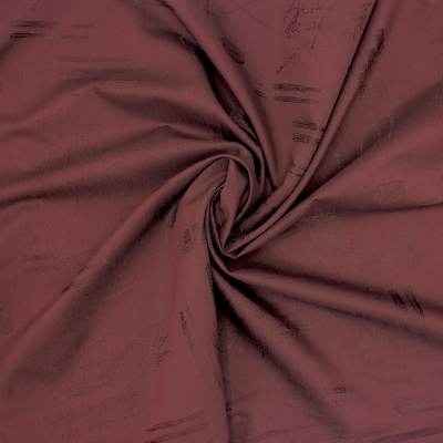 Tissu jacquard motif satiné - bordeaux