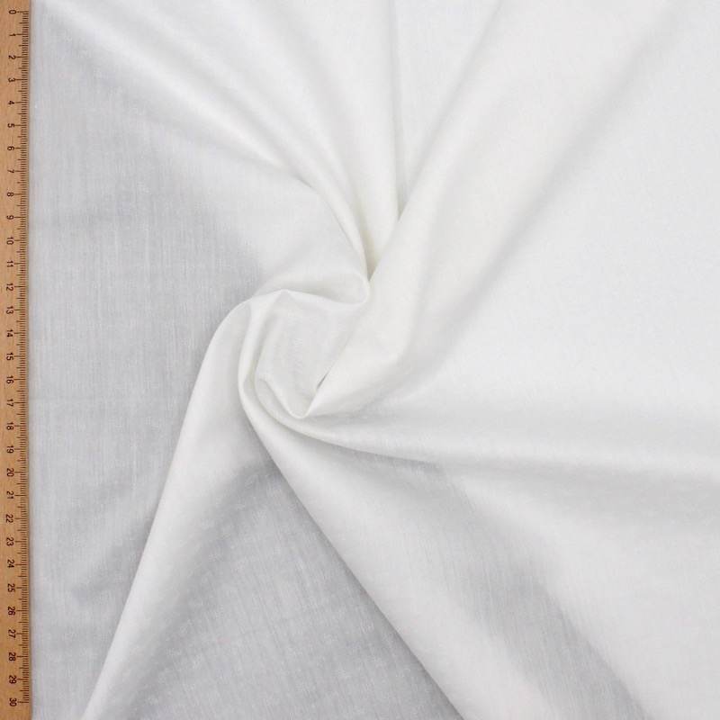 Viscose and cotton jacquard fabric - white