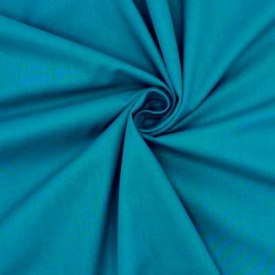 Sheeting fabric in cotton - plain peacock blue