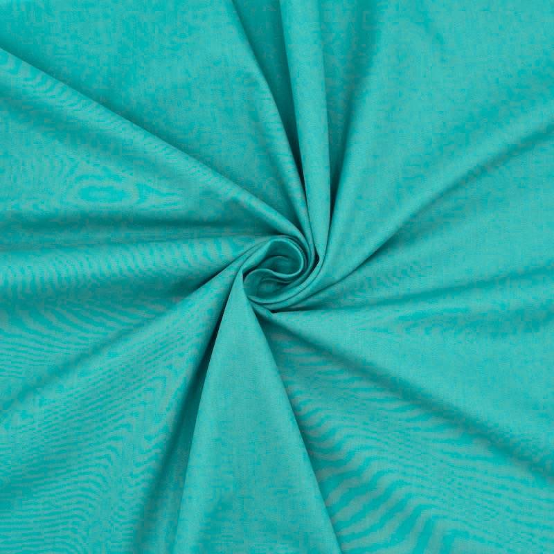 Sheeting fabric in cotton - plain turquoise