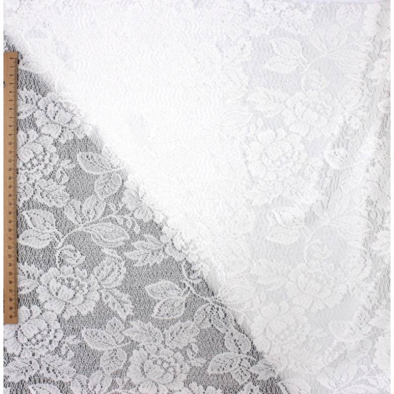 Extensible lace - white