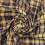 Checkered cotton twill fabric - brown and yellow