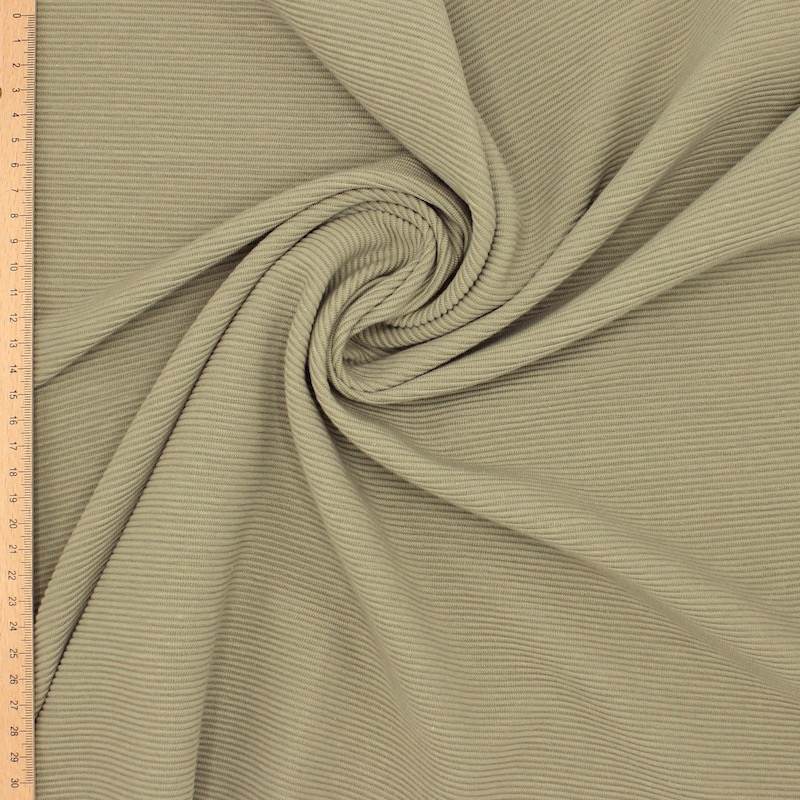 Ottoman jersey fabric - khaki