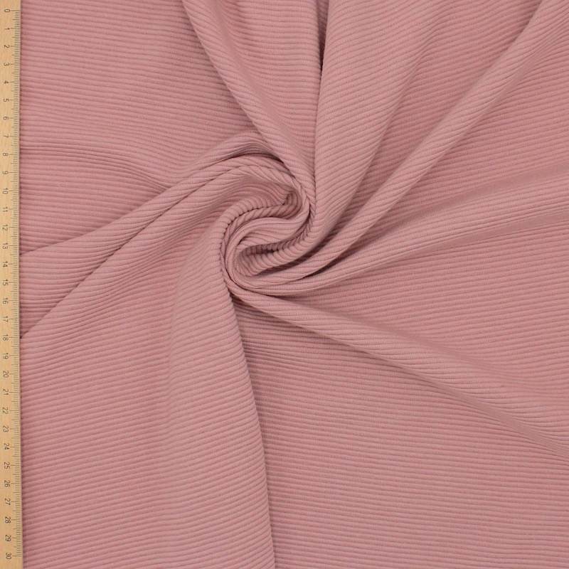 Ottoman jersey fabric - old pink