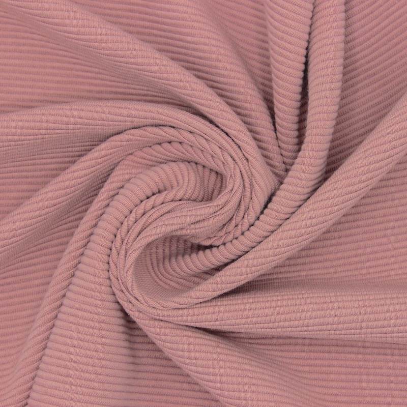 Ottoman jersey fabric - old pink