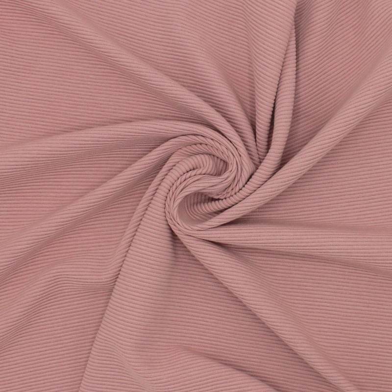 Ottoman jersey fabric - old pink