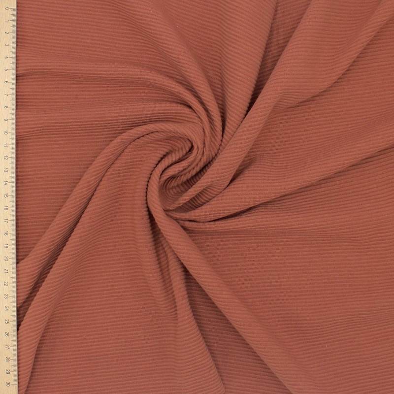 Ottoman jersey fabric - Brick-colored 