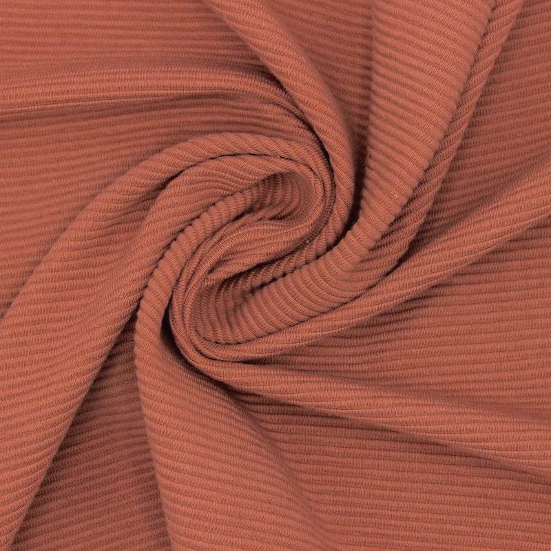 Ottoman jersey fabric - Brick-colored 