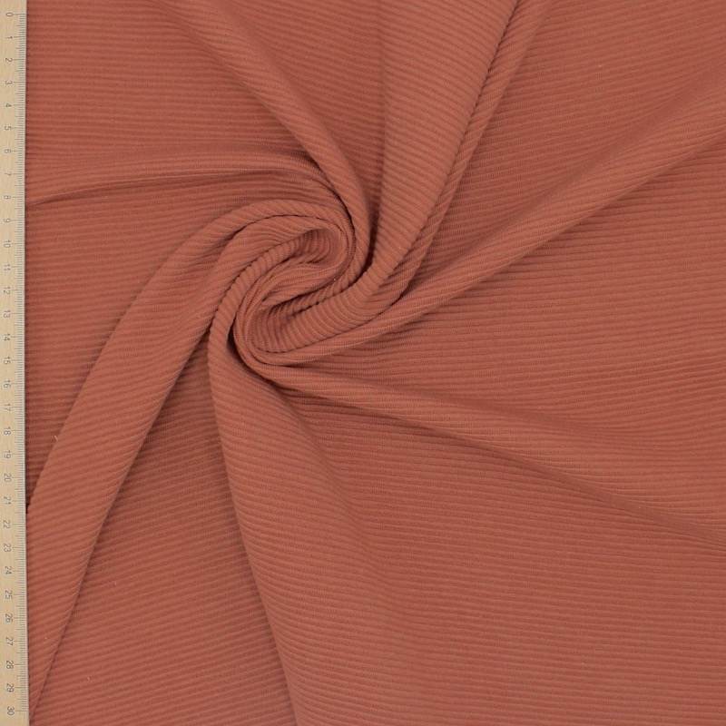 Ottoman jersey fabric - Brick-colored 