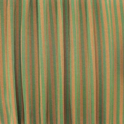 Cloth of 3 m striped upholstery fabric - green and beige