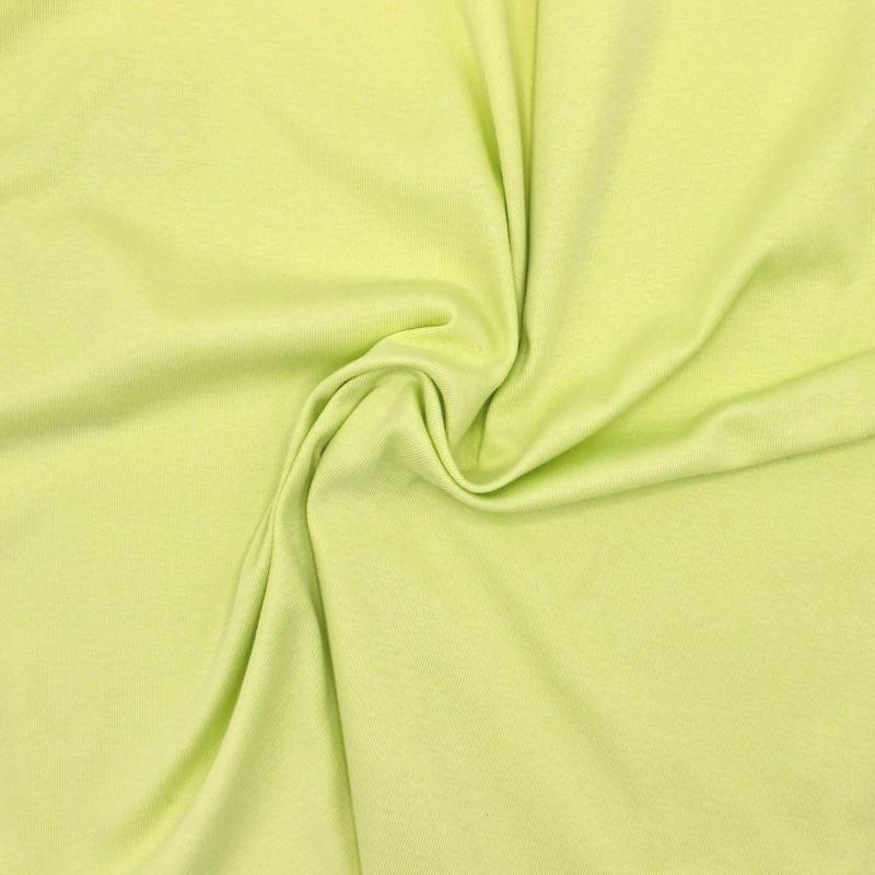 Plain cotton jersey fabric - Anise