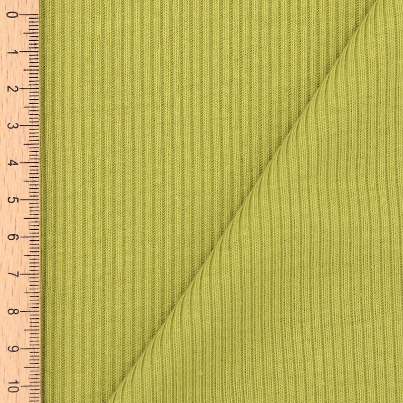 Plain cotton jersey fabric - green