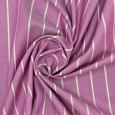 Tissu 100% coton à rayures - rose balais