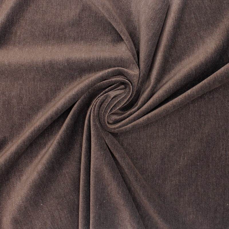 Tissu velours milleraie - brun