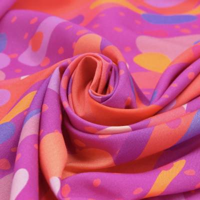 Viscose fabric withgraphic prints - multicolored