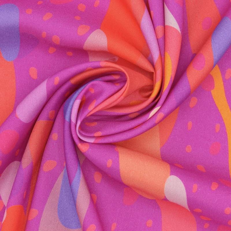 Viscose fabric withgraphic prints - multicolored