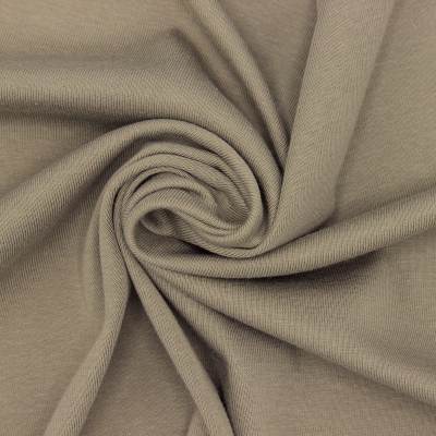 Plain cotton jersey fabric - khaki