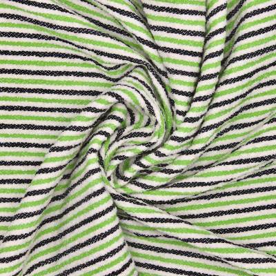 Striped cotton jacquard fabric - green 