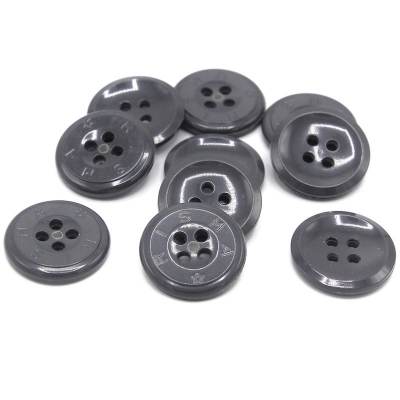 Lot de 10 boutons fantaisie gris