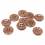 Lot de 10 boutons fantaisie brun