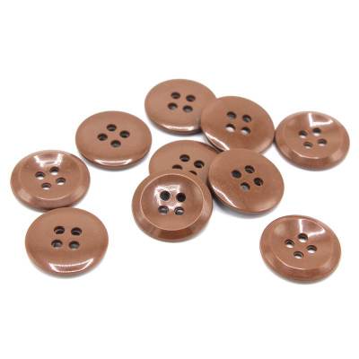 Pack of 10 brown buttons