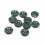 Lot de 10 boutons fantaisie vert bouteille