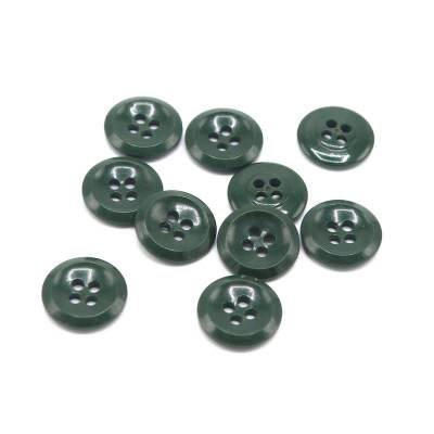 Lot de 10 boutons fantaisie vert bouteille