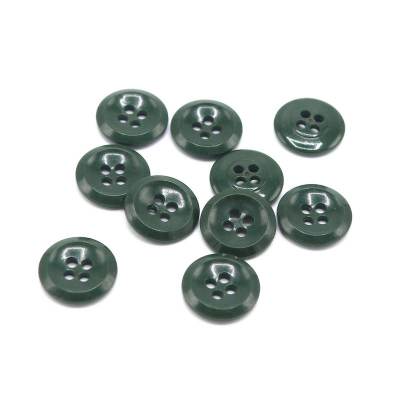Pack of 10 bottle-green buttons