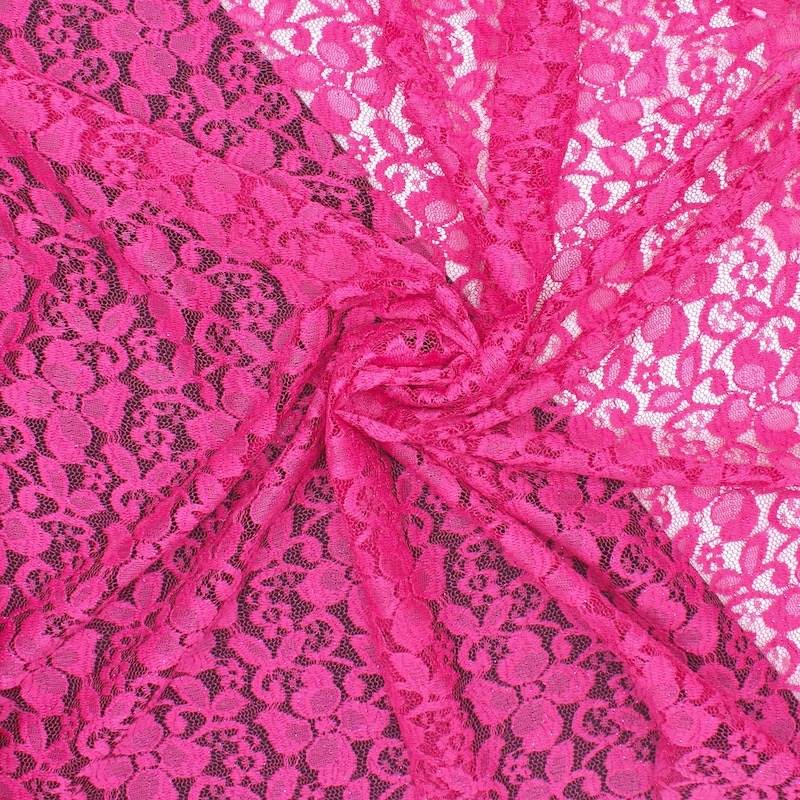 Glitter lace - fuchsia