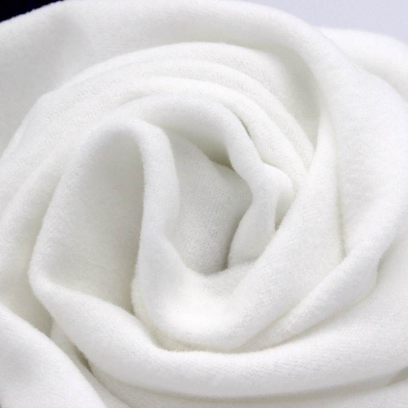 Brushed polar fleece - white