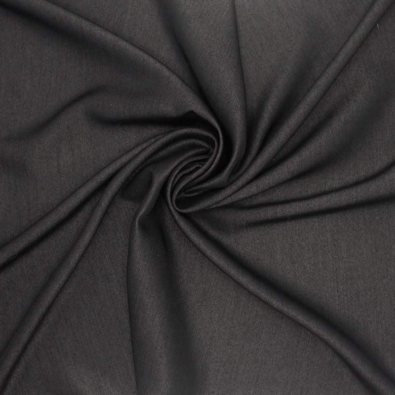 Tissu viscose et polyester - noir