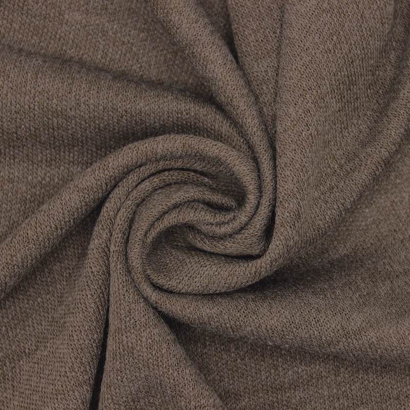 Tissu maille polyester - brun