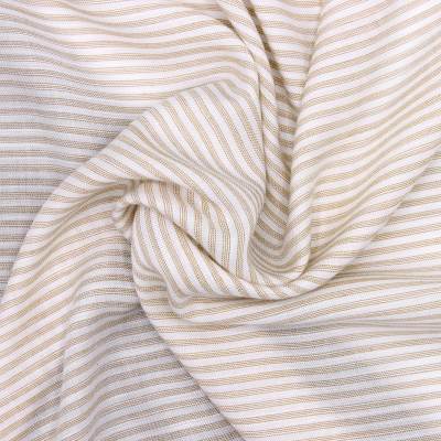 Light jacquard stripe fabric - beige