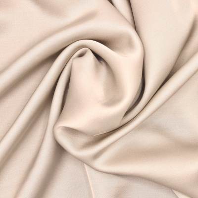 Tissu satin viscose - beige