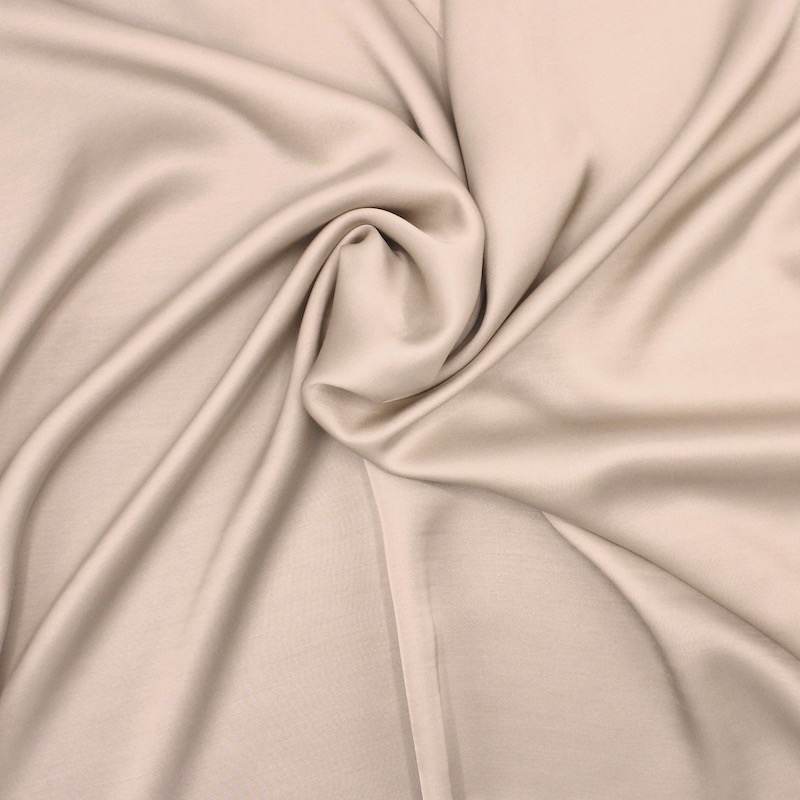 Viscose satin fabric - beige