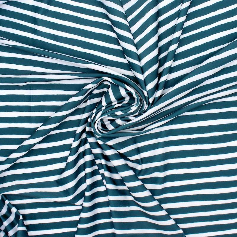 Fabric resembling lycra with pattern - blue