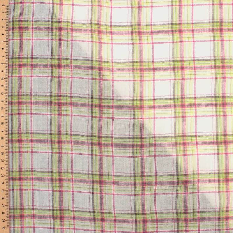 Checked cotton fabric - multicoloured