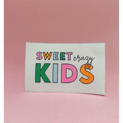 Woven label to sew "Sweet kids"