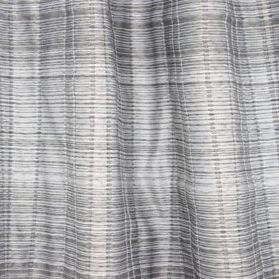 Voile jacquard double face - gris