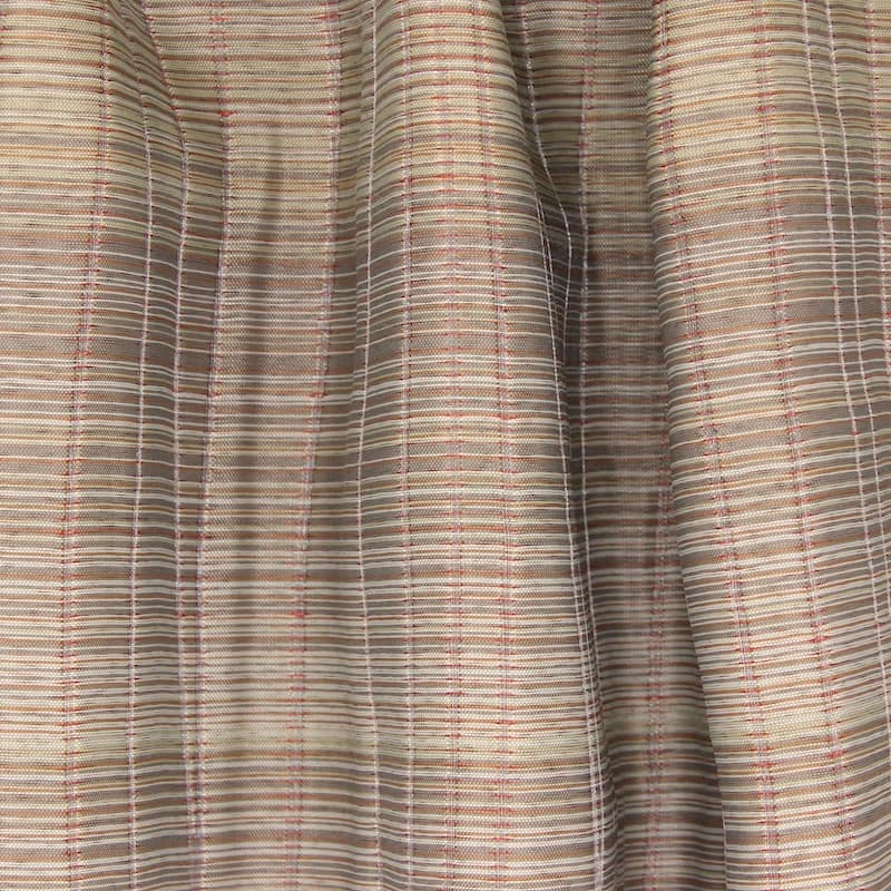 Voile jacquard double face - beige/rouille