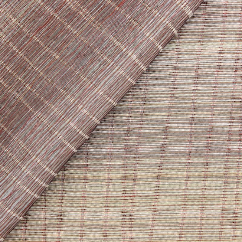 Cloth of 3m Double-sided jacquard veil - beige / rust