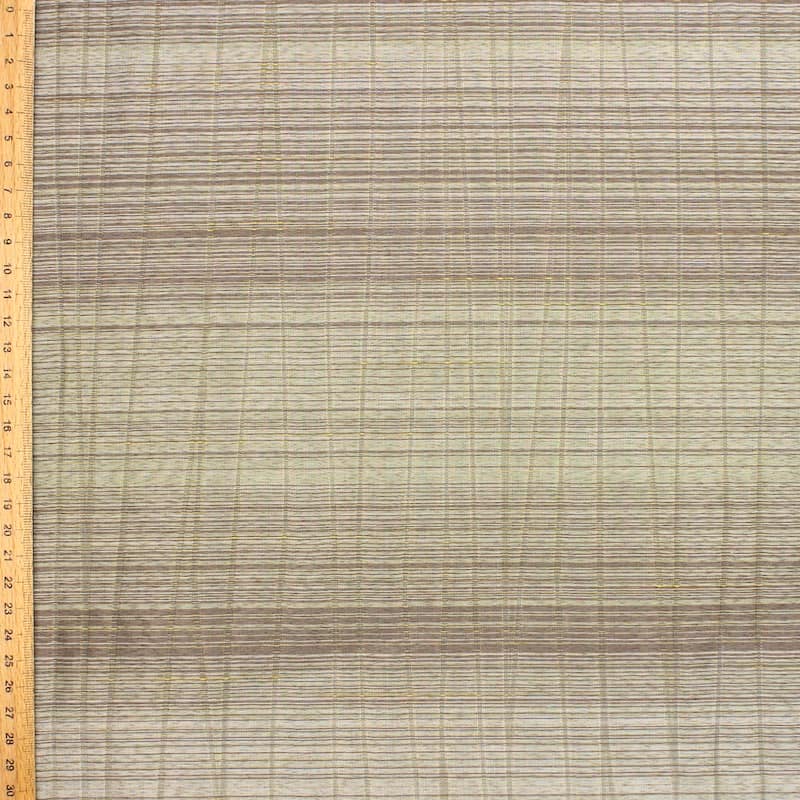 Coupon van 3m  Tweezijdige jacquard sluier - beige